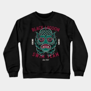 Black Lagoon Swim Team - Vintage Traditional Tattoo - Horror Crewneck Sweatshirt